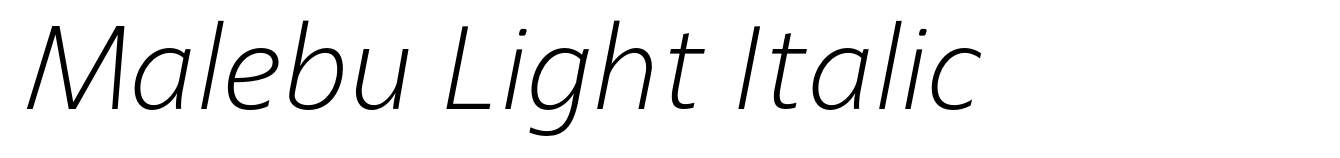 Malebu Light Italic